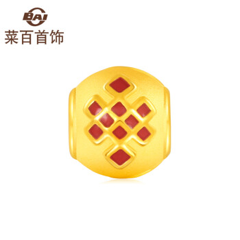 菜百首饰 黄金转运珠 足金3D鎏彩吉祥八宝系列转运珠  定价 含皮 吉祥结转运珠