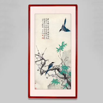 玄关画竖挂 客厅装饰画 走廊挂画壁画竖版 花卉