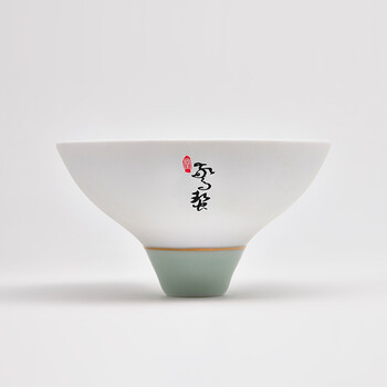 堂悦坊 铂玉瓷四时茶杯套装 4杯装 青玉色