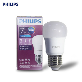 
                                                            飞利浦（PHILIPS） led灯泡节能球泡超亮家用替换光源E27大螺口 标准尺寸 官方品质 2.8W-E27螺口【标准型】 特惠单只装 白光                