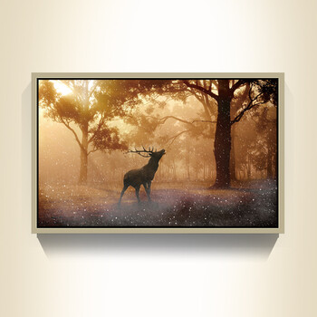 璇美装饰画客厅玄关餐厅书房挂画发财鹿抽象风