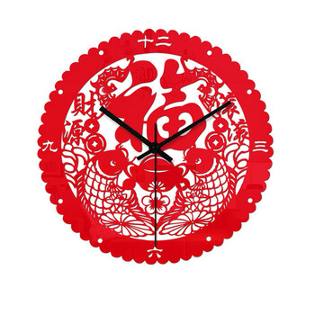 
                                        个性一百财源滚滚 亚克力挂钟个性订制客厅时钟表创意挂钟创意装饰艺术石英钟                