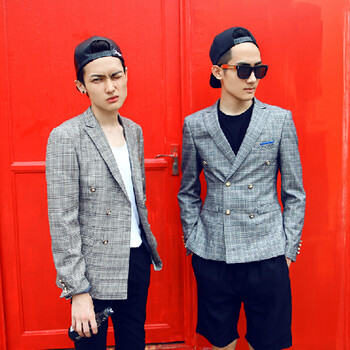 GURUNVANI2014新款秋冬时尚小西装男韩版潮