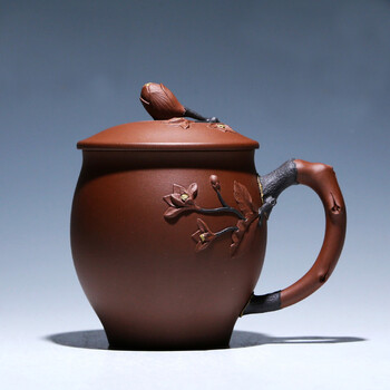 
                                        荆邑紫砂杯子茶杯大号水杯全手工男女功夫茶具茶杯套装紫砂茶壶宜兴礼品泡茶玉兰杯珍藏                
