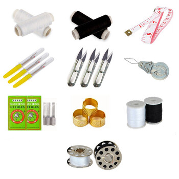 缝纫机家用配件大礼包黑白线小剪刀拆线器