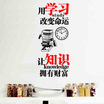 学校教室墙贴标语辅导班培训机构寝室宿舍励志