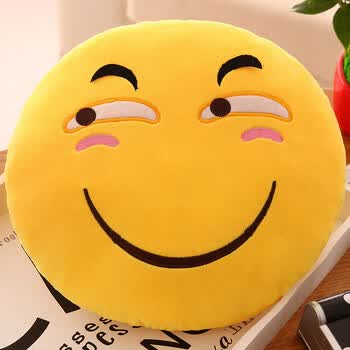 qq表情滑稽抱枕毛绒玩具公仔创意搞怪表情包靠垫坐垫男女生日礼物