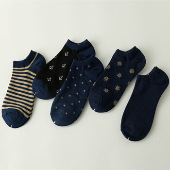 【5双包邮】袜子男短袜船袜夏季薄款 男袜男士帮短筒浅口运动袜 5双装