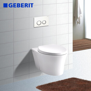 白色面板配冲落壁挂式马桶组合套装 Kappa水