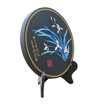 金乌炭雕 君子兰 送教师礼物 工艺品送老师实用创意礼物师恩摆件 蓝色D196