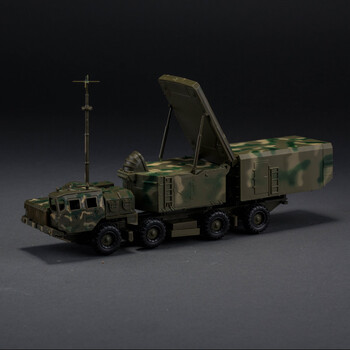 腾彩益智4D拼装S300导弹车空导弹发射车雷达