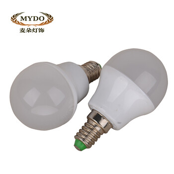 麦朵E14/E27LED球泡尖泡3/5W黄光白光超亮暖白光灯具光源 白光 E14/3W灯泡