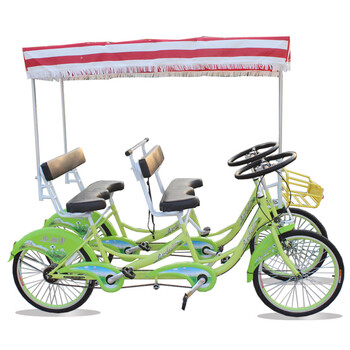 外运动四人自行车四人多人骑双人四轮自行车带