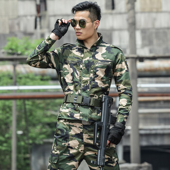 盾郎户外迷彩服套装男武警军用军装特种兵野战