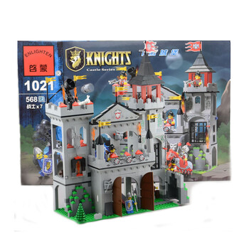 启蒙狮王城堡军事未来骑士团积木儿童益智拼装