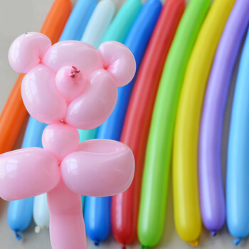 佳茉 魔术气球 长条造型气球魔法气球儿童节创意长条玩具气球 婚庆节庆春节装饰 彩色100只赠打气筒