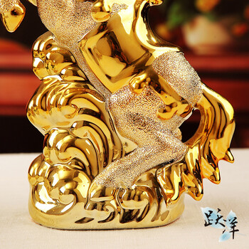 
                                        跃洋 景德镇陶瓷器创意工艺品动物生肖马吉祥摆件现代简约家居摆设客厅电视柜酒柜装饰品 立马有钱                