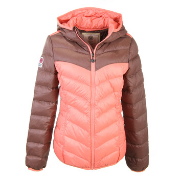 特步<em>女装羽绒服2014新款</em>保暖<em>外套</em>休闲装 褐 2
