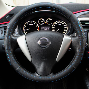 粤野尼桑汽车真皮方向盘套新奇骏天籁公爵新轩