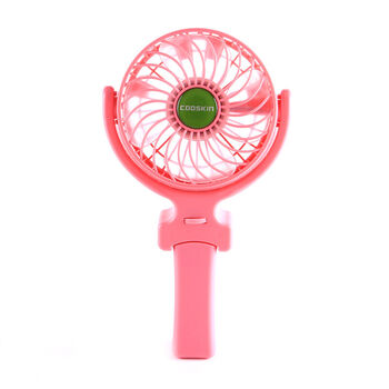 酷奇手持静音大风力电脑办公桌面USB迷你小风扇 可充电可折叠移动便携式 粉色【图片 价格 品牌 报价】-京东