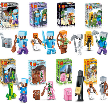 我的世界玩具积木人偶苦力怕Minecraft拼装小人