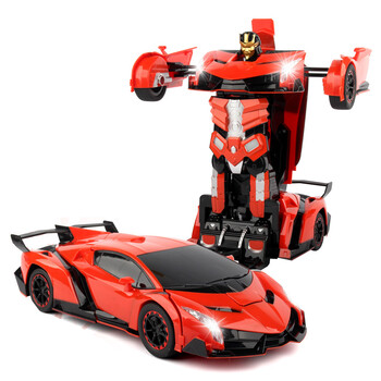 仁达玩具遥控变形车玩具 土豪金兰博基尼变形