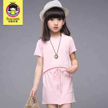 童装女夏装2016女童套装裙子两件套韩版运动