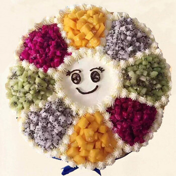 生日蛋糕 速递巧克力水果奶油双层蛋糕预定北