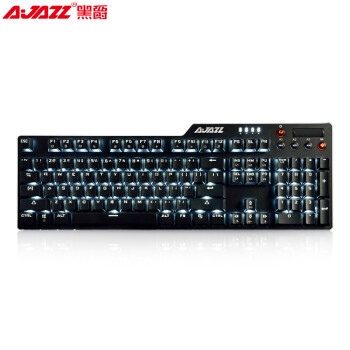 黑爵（AJAZZ）刺客ⅡAK35I合金机械键盘 有线键盘 游戏键盘 110键白光 多媒体吃鸡键盘 电脑键盘 黑色红轴
