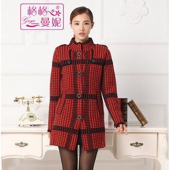 格格曼妮 秋冬款女装 时尚针织羊毛衫 休闲长款