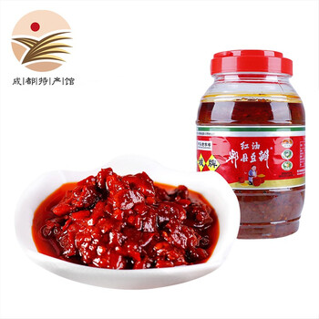 鹃城牌 红油豆瓣酱 1200g大瓶装 四川特产炒菜辣椒酱临期处理食品类商品-全利兔-实时优惠快报