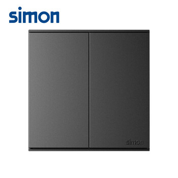 西蒙(SIMON) 开关插座面板 E6系列 二开单控开关 86型面板 荧光灰色 721021-61