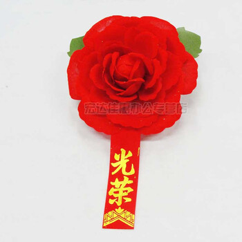 《胸花 大红花 光荣花 新兵光荣入伍退伍花 表彰