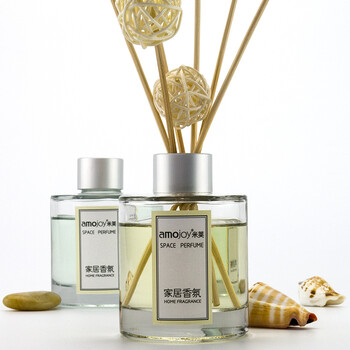 amojoy室内房间香水 无火香薰精油套装 藤条香薰干花套装 檀香客厅家用卧室装饰摆件 茉莉