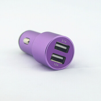 ARZEW 车载充电器安全锤子 双USB 紫色【图