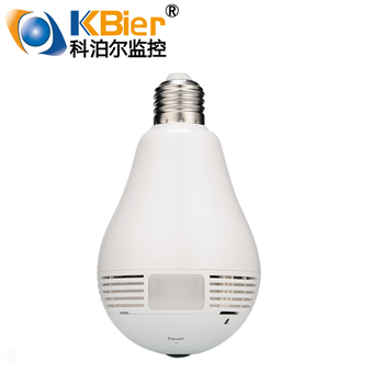 灯泡360度全景网络摄像头无线wifi高清智能监