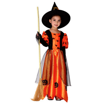 欢乐派对 万圣节儿童服装化妆舞会服装cosplay服装小女巫婆服装南瓜