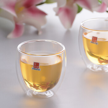 一屋窑 耐高温玻璃茶具 双层杯组230ml双层隔热小茶杯 FH-363/2