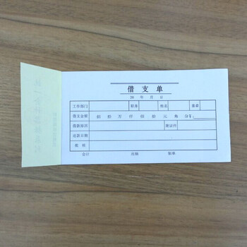 
                                        借支单 标准财务会计凭证 (小）48k 借支单 会计单据 不带大写金额款 80本装                
