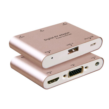 机白金Gepekim 手机连接VGA投影仪HDMI高清