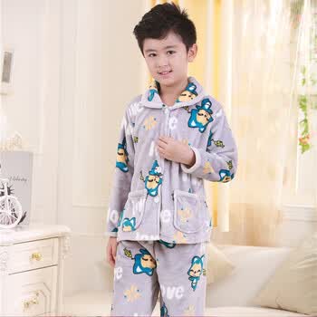 心仪树 <em>珊瑚绒</em>升级版<em>童装睡衣</em>冬季加厚<em>卡通</em>阿