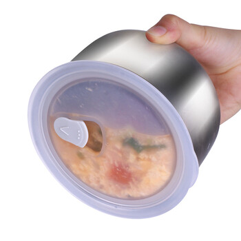十度良品 SD-903双层电热饭盒  不锈钢密封内胆 加热插电保温电饭盒 浅灰色