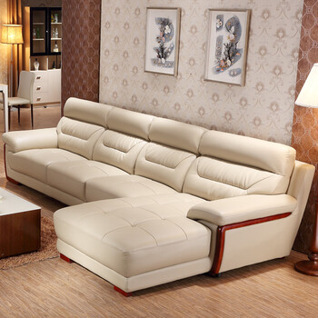 小木屋 真皮沙发 头层牛皮 时尚转角大户型客厅