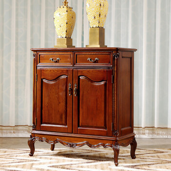 奥玛斯家具欧式鞋柜 储物柜 玄关柜 美式深色鞋