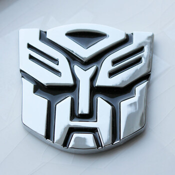 点缤 变形金刚尾标金属车贴3D立体贴纸汽车人