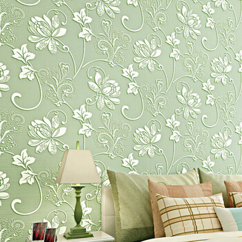 欧式壁纸无纺布水洗超厚立体 云3D墙纸卧室客