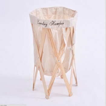 脏衣篮折叠洗衣筐收纳篮脏衣篓 米色英文 70*4