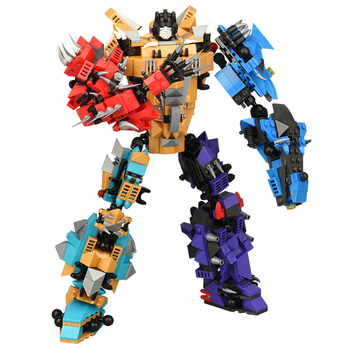 星钻积木 积变战士 拼插益智三变恐龙拼装机器人塑料积木玩具 男孩军事飞机汽车 超级暴龙神(5合1)970颗【图片 价格 品牌 报价】-京东