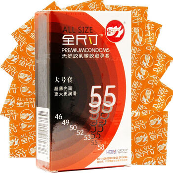 倍力乐 天然胶乳橡胶安全套 全尺寸避孕套 大中