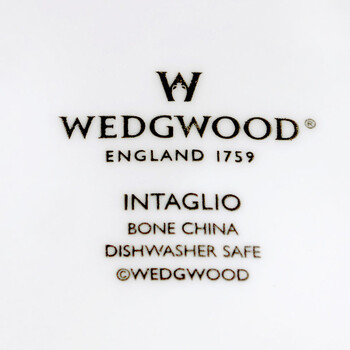 Wedgwood Intaglio 浮雕20cm餐盘单只装 骨瓷凉菜盘/平盘/点心盘 白色